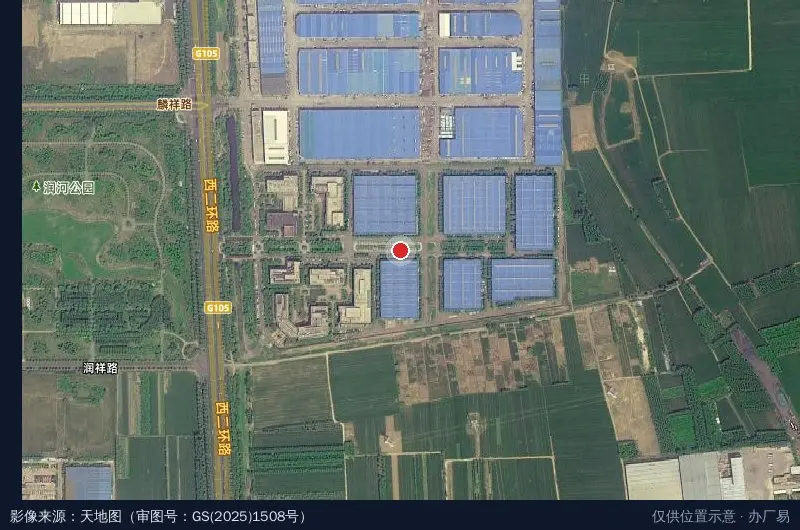 绿天使济宁环保产业园卫星位置示意图