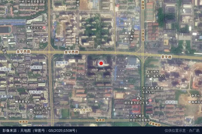 济宁市海能数字经济创业园卫星位置示意图