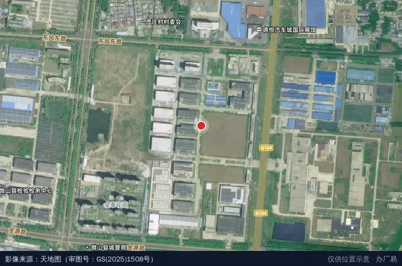 微山县高新技术产业园卫星位置示意图