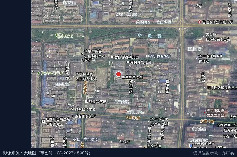 泡宝产业园卫星位置示意图