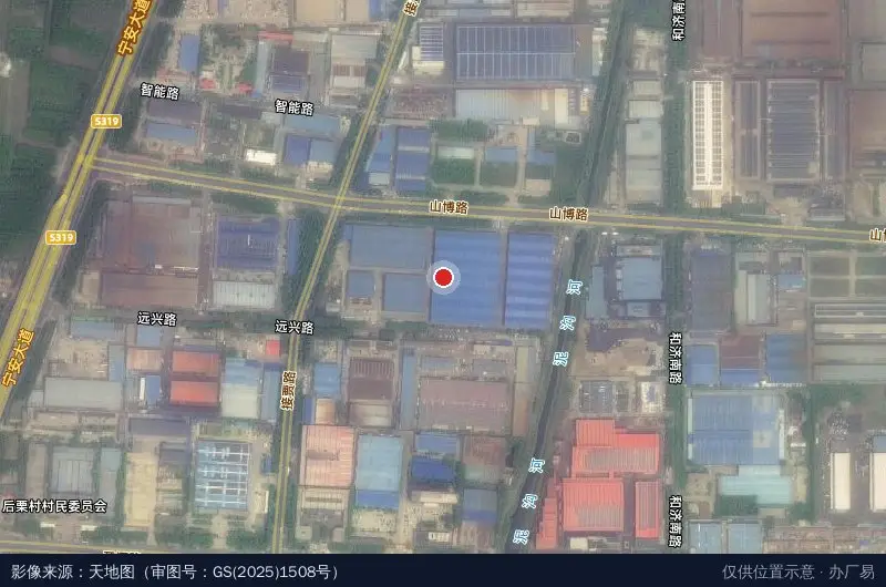 济宁兴达产业园卫星位置示意图