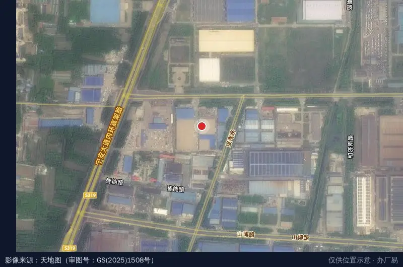 山东通成物流园卫星位置示意图