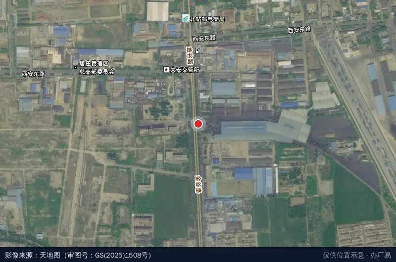 兖州北站煤炭物流园卫星位置示意图