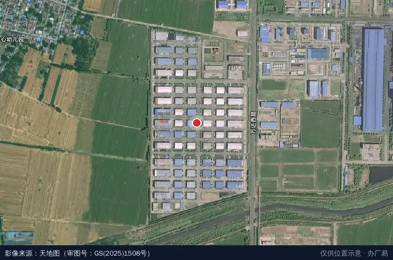 山东省济宁市梁山涂料产业园8号车间卫星位置示意图