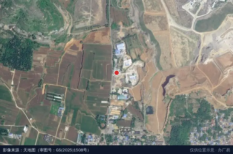 济宁经济开发区书伟石粉厂卫星位置示意图