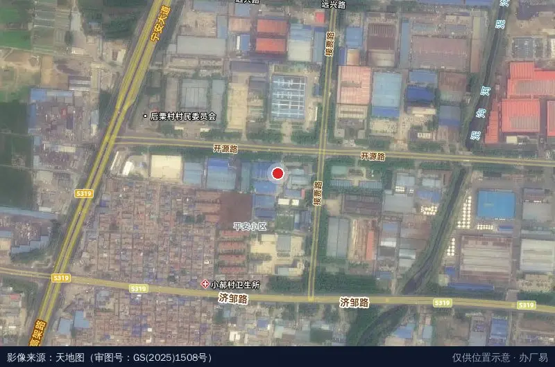 任城经济开发区工业园卫星位置示意图