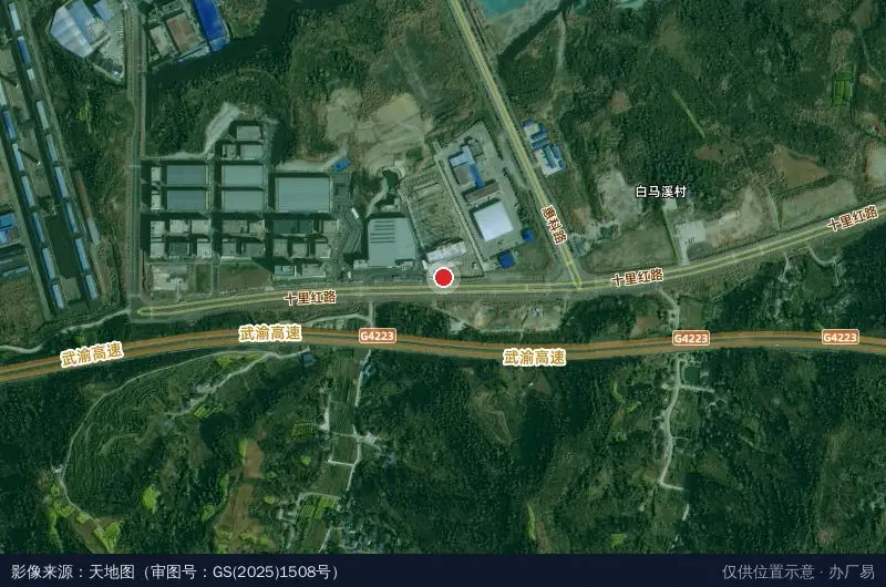 宜昌盛世美钰艺术文化产业园卫星位置示意图