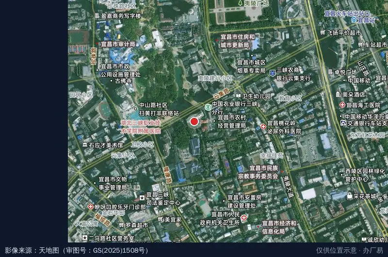 宜昌市善德旭佰电商基地卫星位置示意图