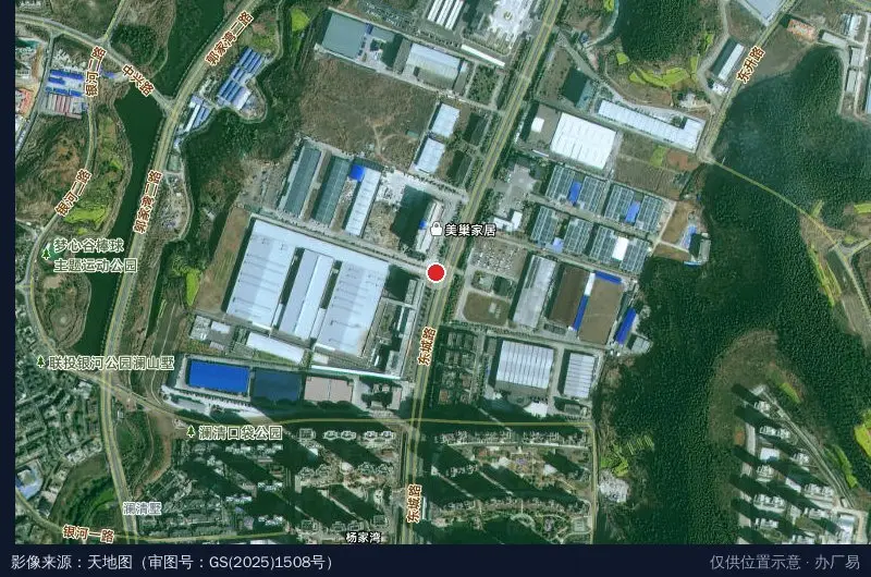 润发工业园卫星位置示意图