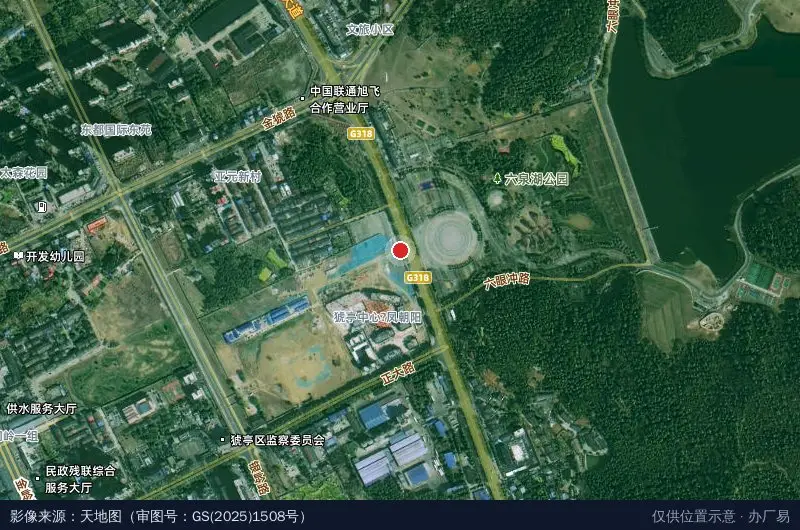 猇亭产城融合示范项目卫星位置示意图