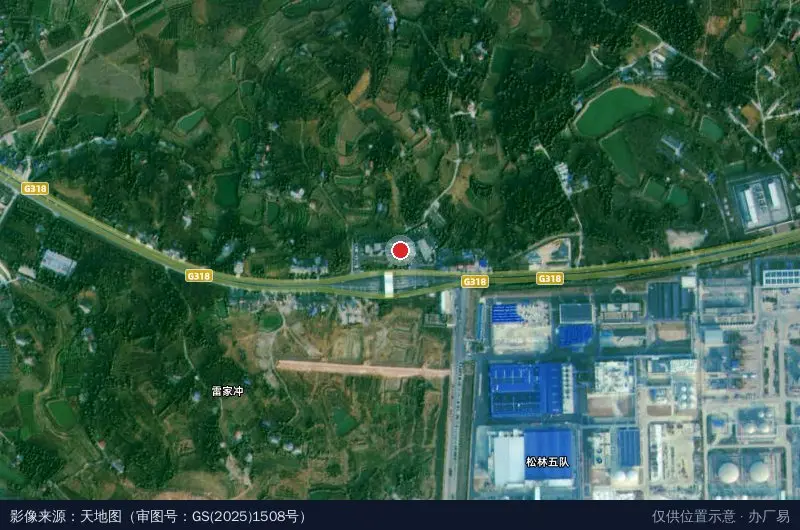 枝江高新技术产业开发区卫星位置示意图