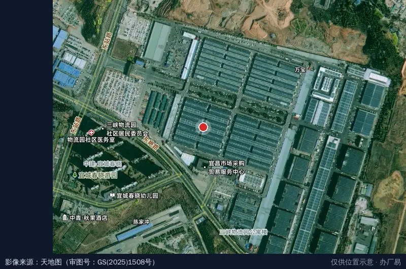 三峡物流园A区卫星位置示意图