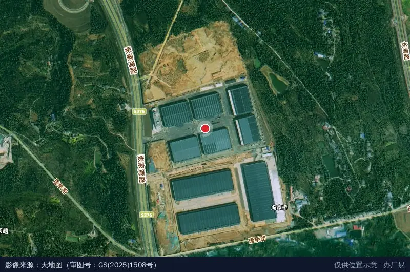 三峡智慧物流园卫星位置示意图