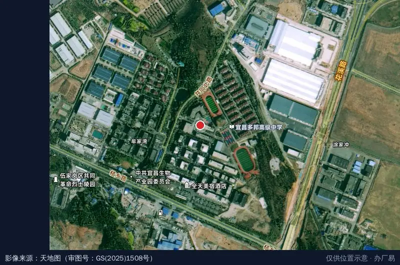城东U谷D区卫星位置示意图