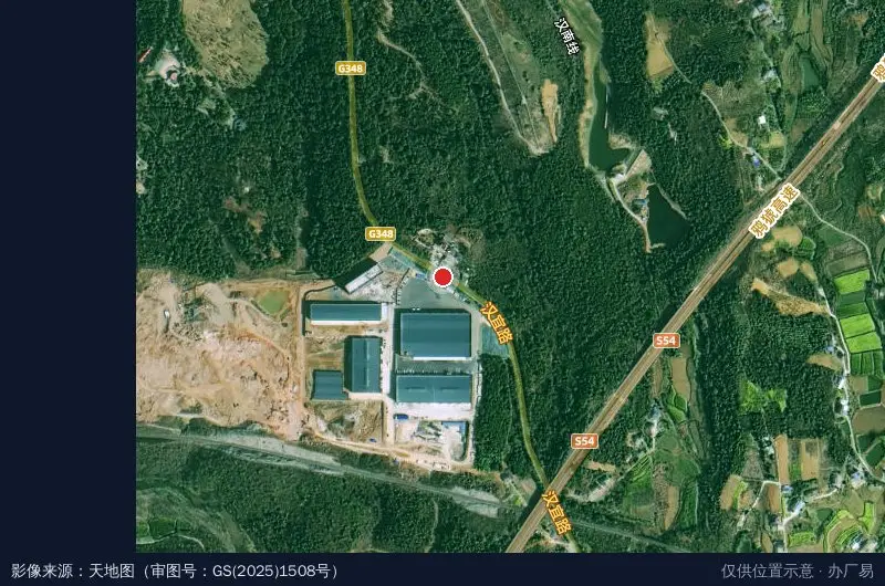三峡畜牧产业园卫星位置示意图