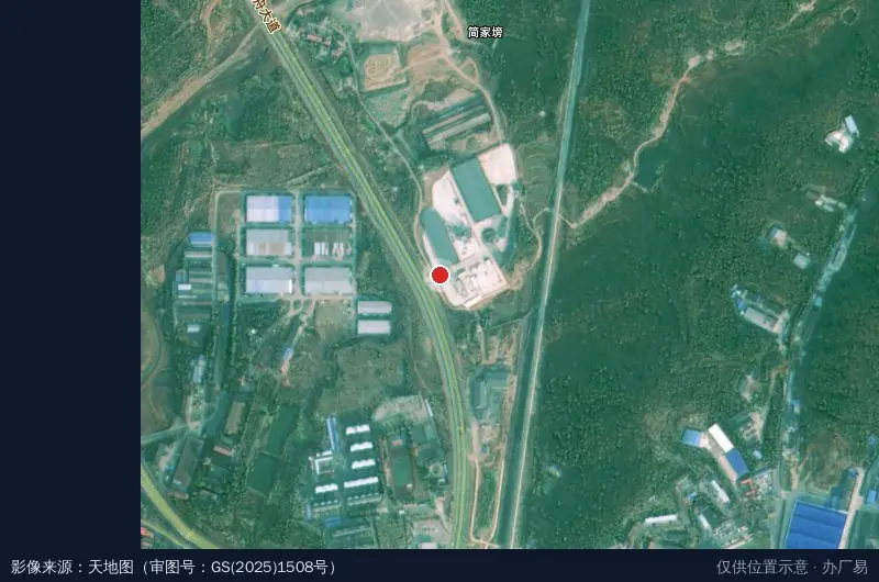 远安县栖凤新材料产业园卫星位置示意图