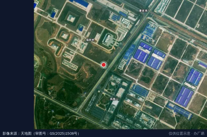 航天科工商业航天动力产业园卫星位置示意图