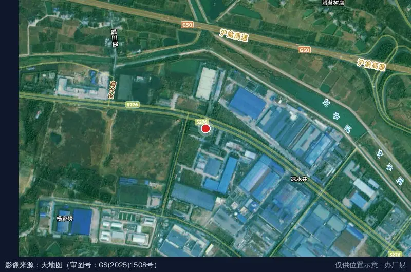 安福寺食品产业园卫星位置示意图