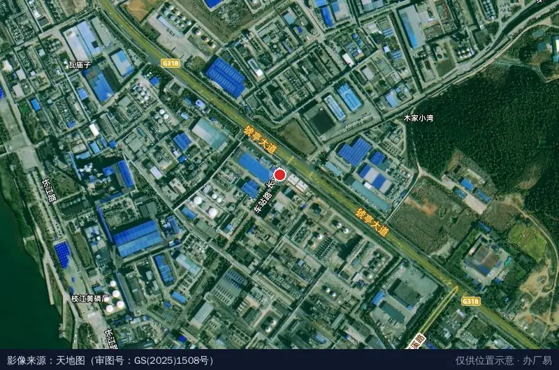 宜昌新材料产业园A区卫星位置示意图