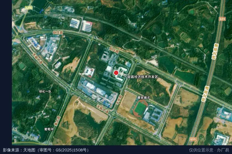 宜昌经济技术开发区卫星位置示意图