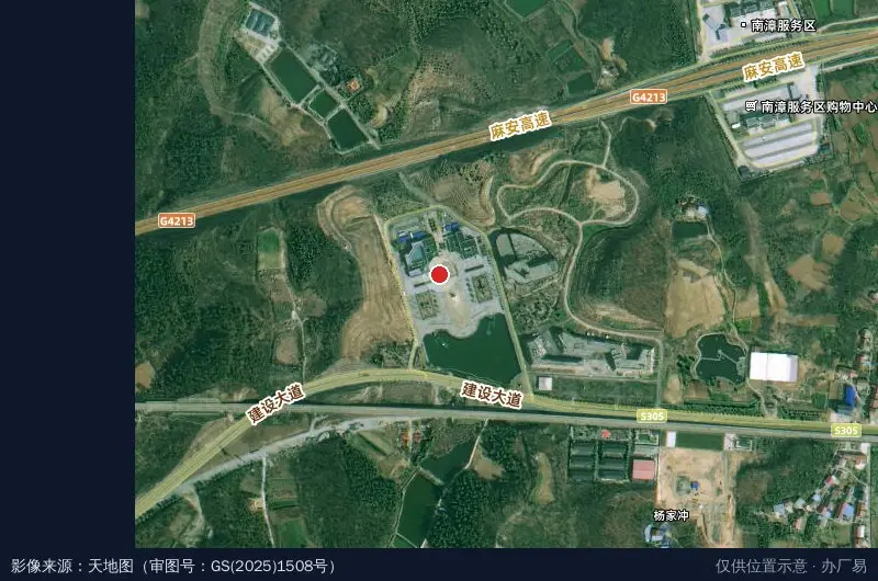 中国有机谷卫星位置示意图