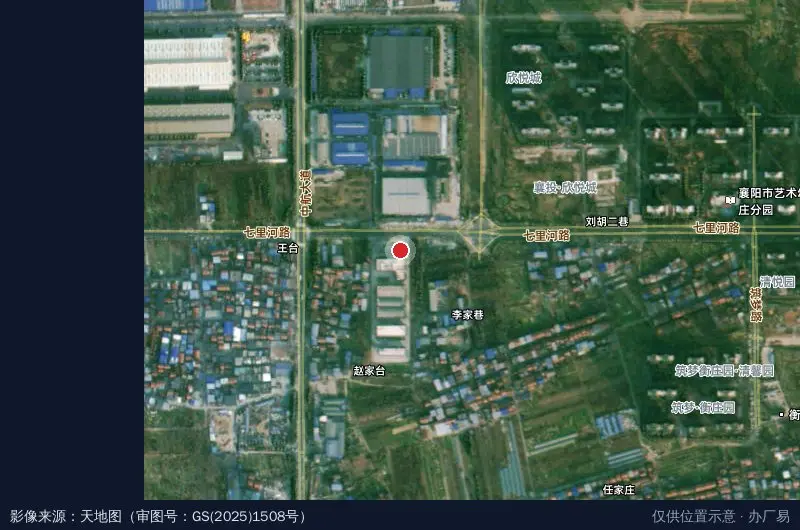 湖北海厦总部园区卫星位置示意图