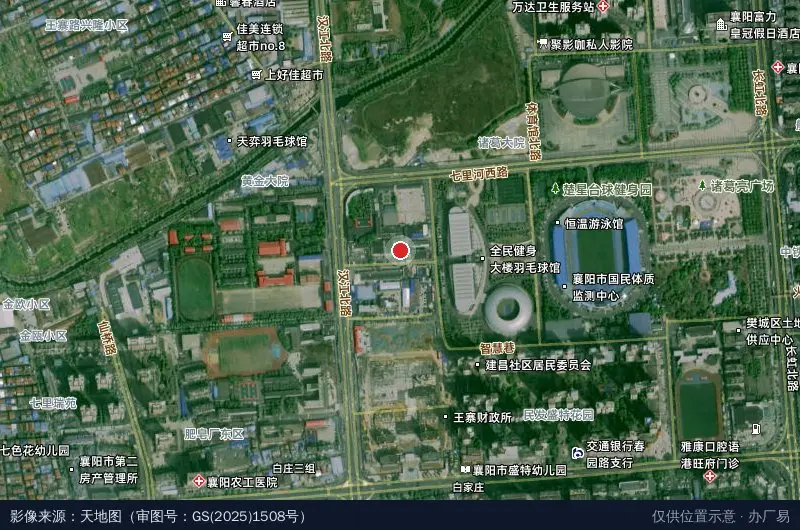 建设汉江创意园卫星位置示意图