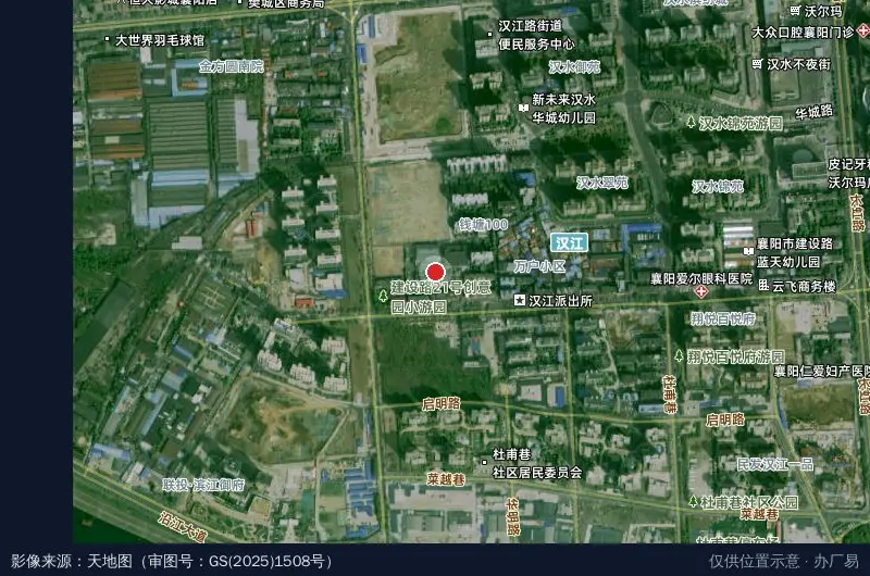 建设路21号创意园区卫星位置示意图