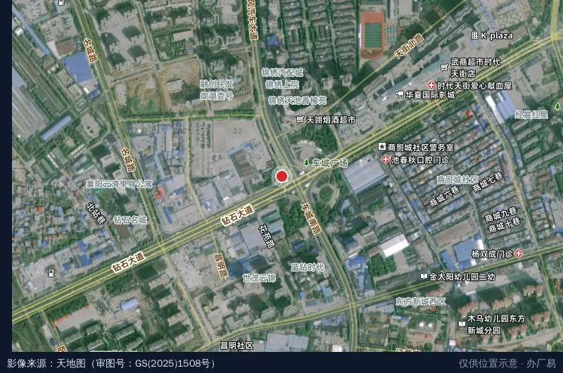 襄阳国家高新技术产业开发区卫星位置示意图