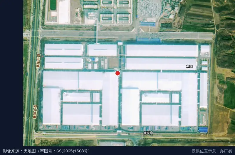 比亚迪襄阳产业园卫星位置示意图