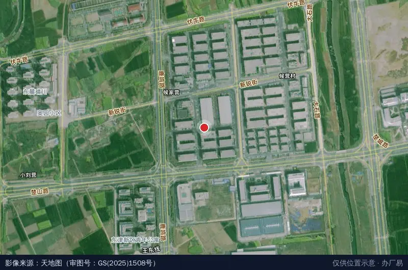 大湾区(襄阳)工业园1期卫星位置示意图