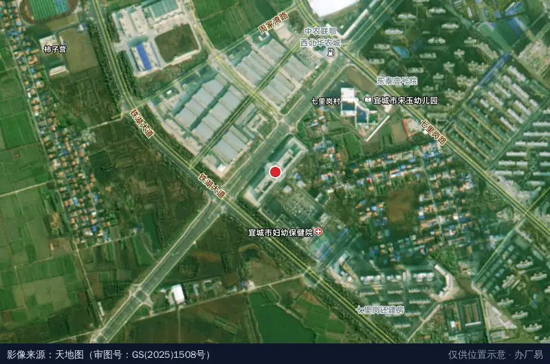 宜城盘古跨境电商产业园卫星位置示意图