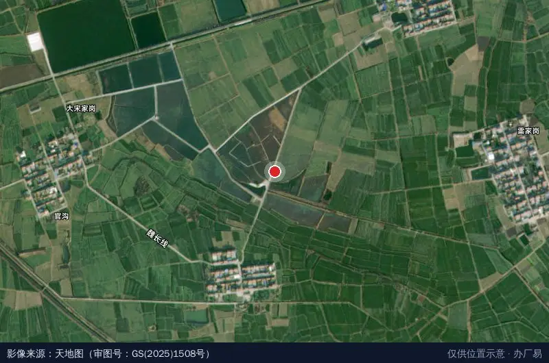 魏岗村莲藕产业园卫星位置示意图