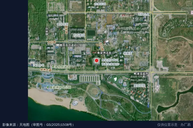 鱼梁洲经济开发区卫星位置示意图