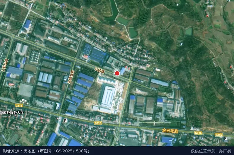 谷城县正山科技企业孵化器卫星位置示意图