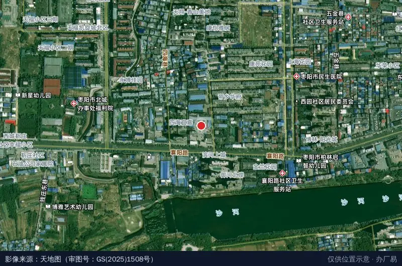 枣阳中心物流园卫星位置示意图