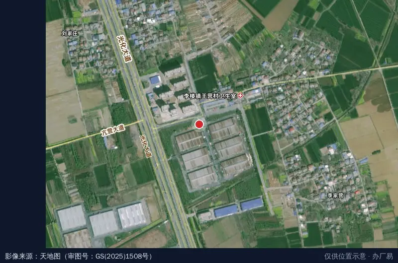 华中木业家居产业园1期卫星位置示意图