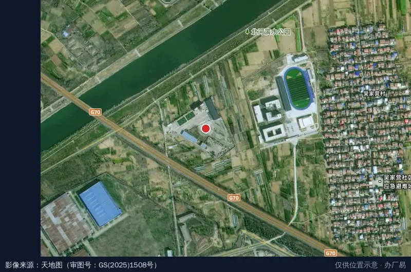 国腾航空低空经济综合服务基地卫星位置示意图