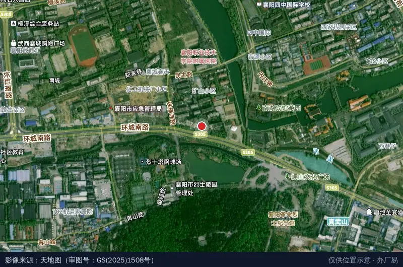 保康经济开发区卫星位置示意图
