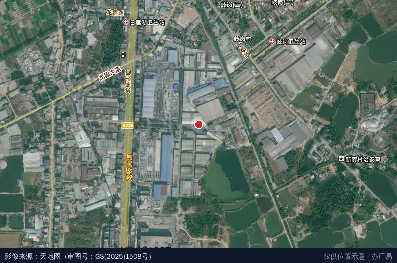 万胜工业园卫星位置示意图