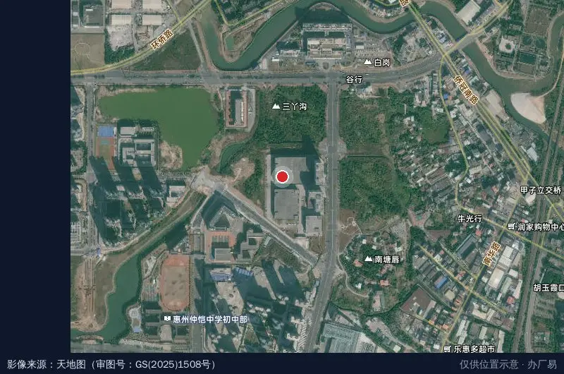 粤泰翔科技智慧园卫星位置示意图