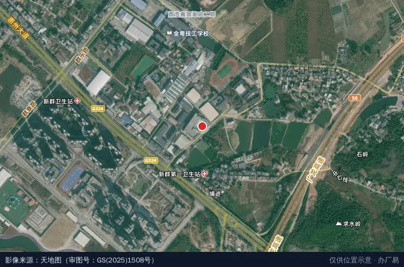 华美中正科技园卫星位置示意图