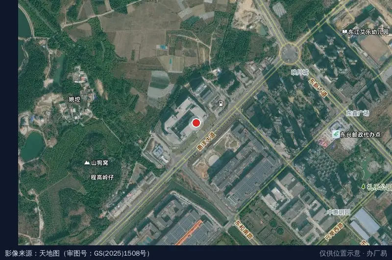东江绿色智慧产业园卫星位置示意图
