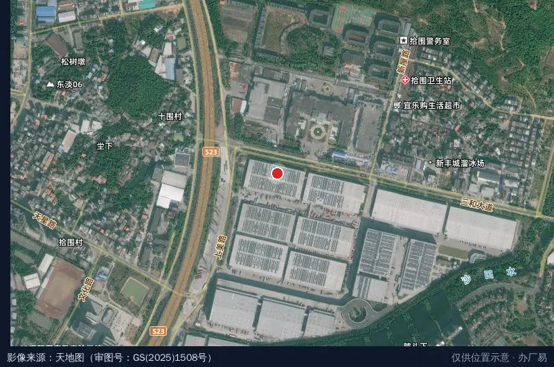 京东物流(惠州分拣中心)卫星位置示意图