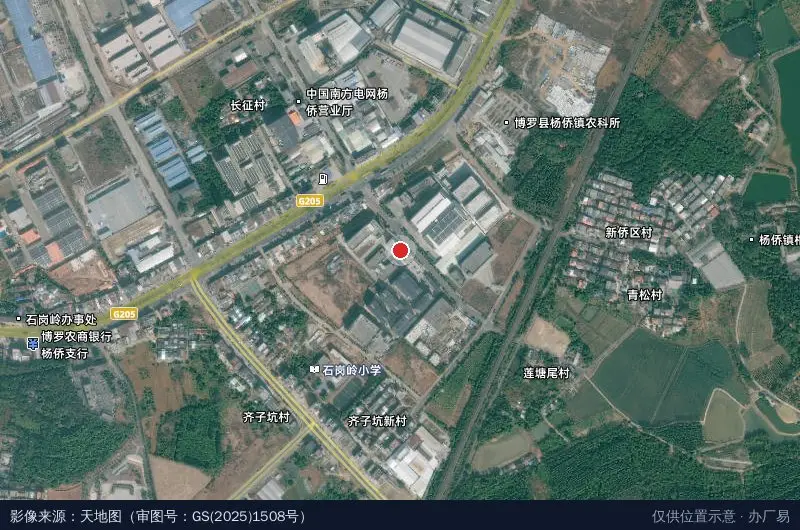 博惠产业园卫星位置示意图