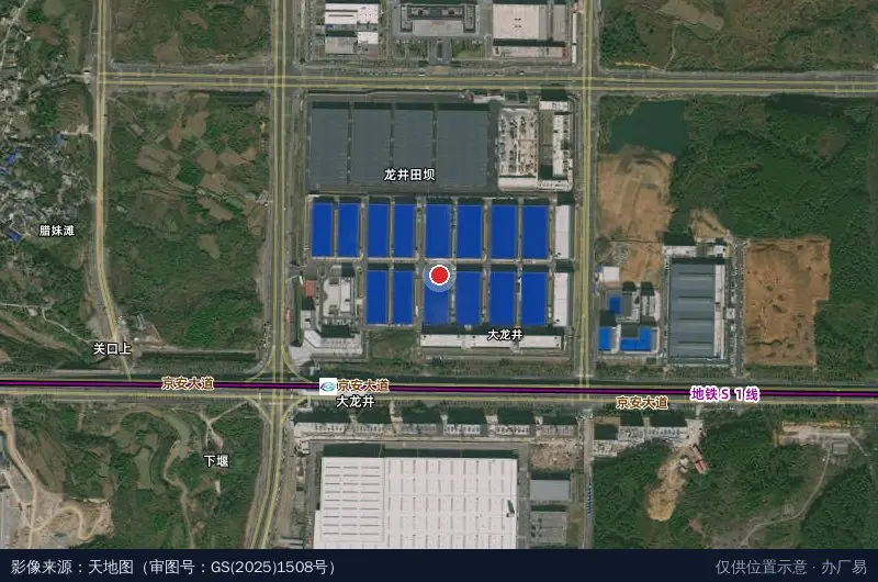 贵安新区航空航天产业孵化基地(建设中)卫星位置示意图