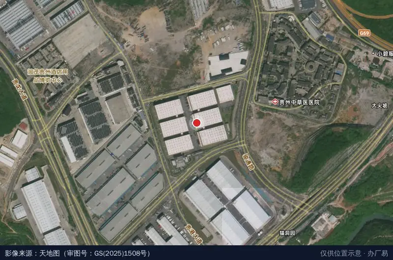 贵州茅台双龙智慧物流园(建设中)卫星位置示意图
