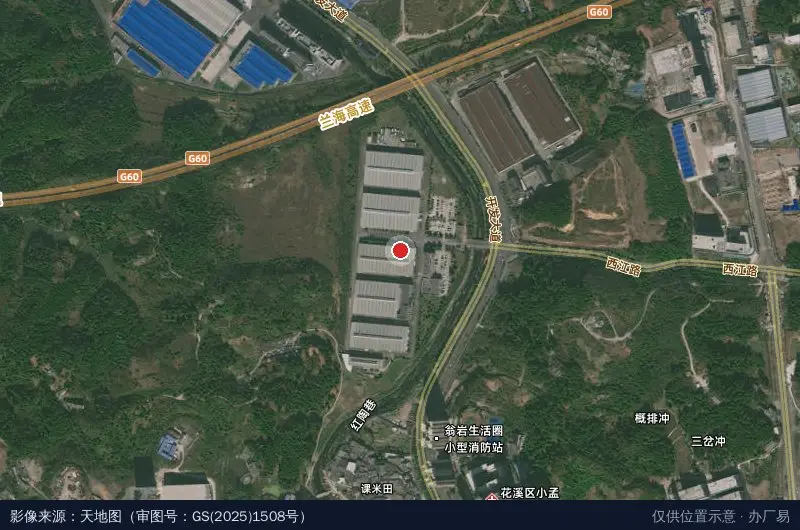 中国普天贵阳产业园卫星位置示意图
