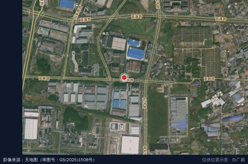 伊思特工业园卫星位置示意图