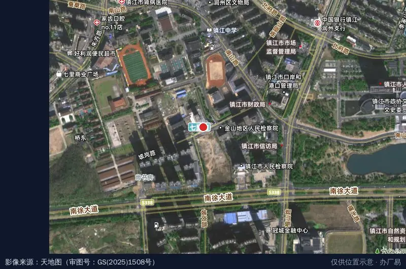 镇江新润人工智能数字产业园卫星位置示意图